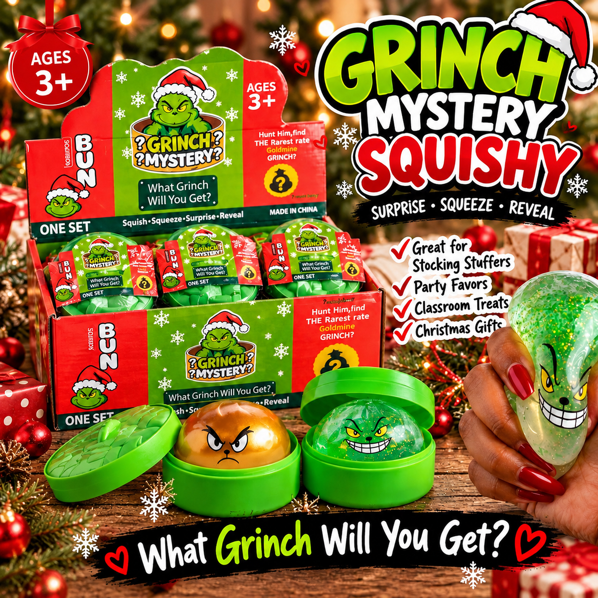 Grinch Mystery Squishy Surprise