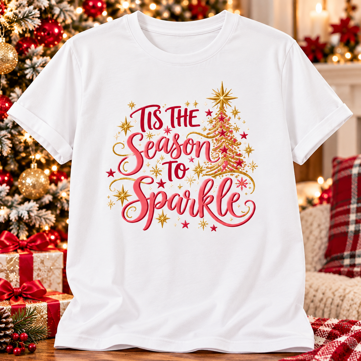 'Tis the Season to Sparkle Christmas Graphic Tee