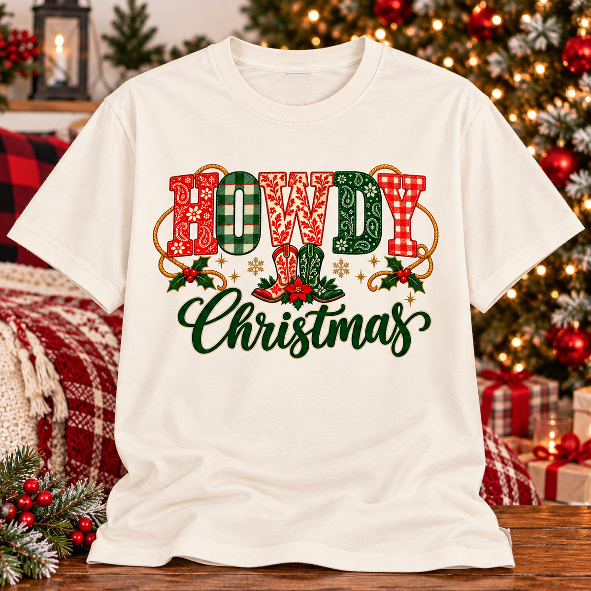 Howdy Christmas Western Graphic Tee